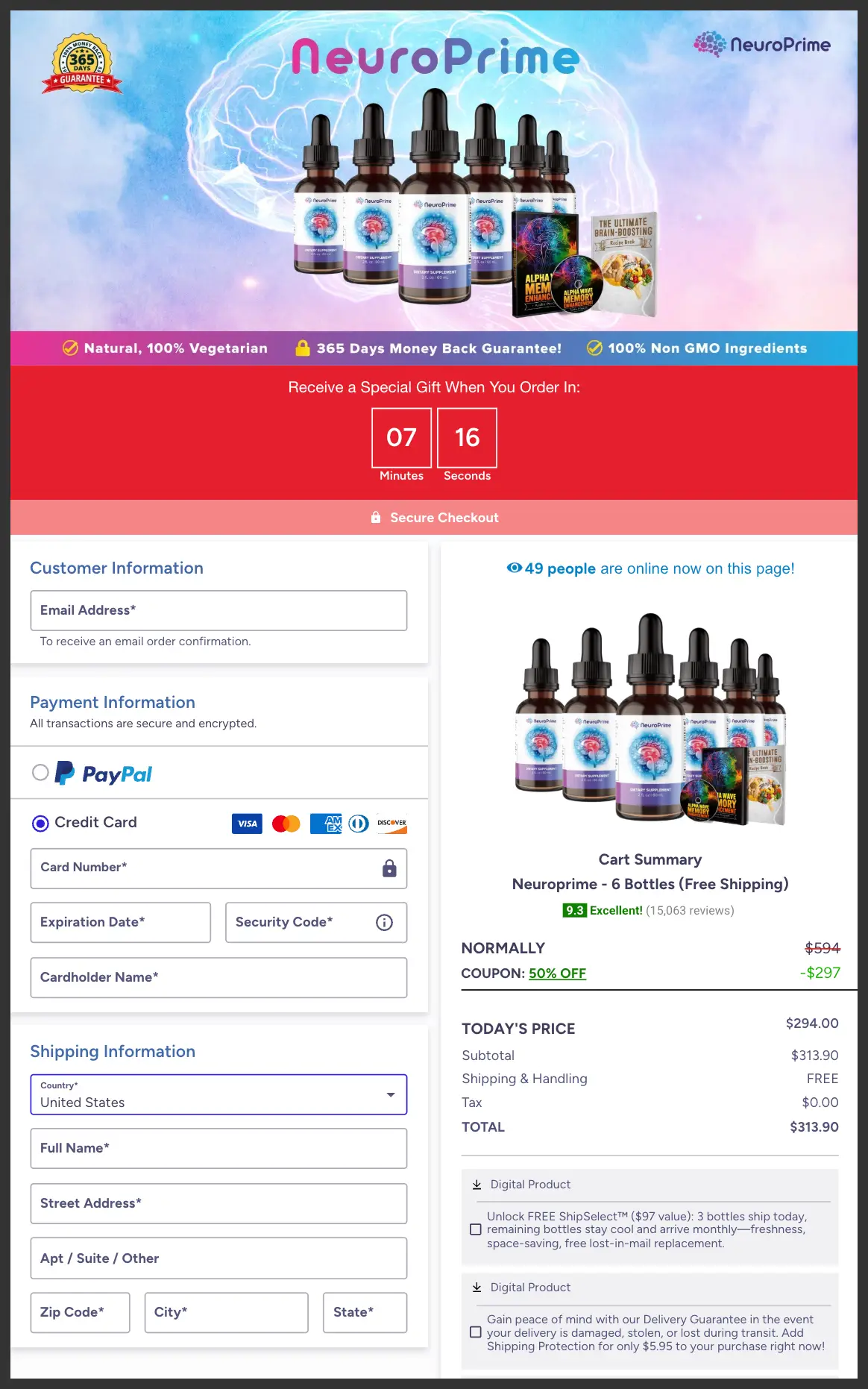 NeuroPrime Official Website Secure Order Page
